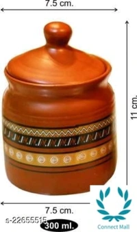 300ml Ceramic Pickle Jars With Lid Set Of 3  - Jars
